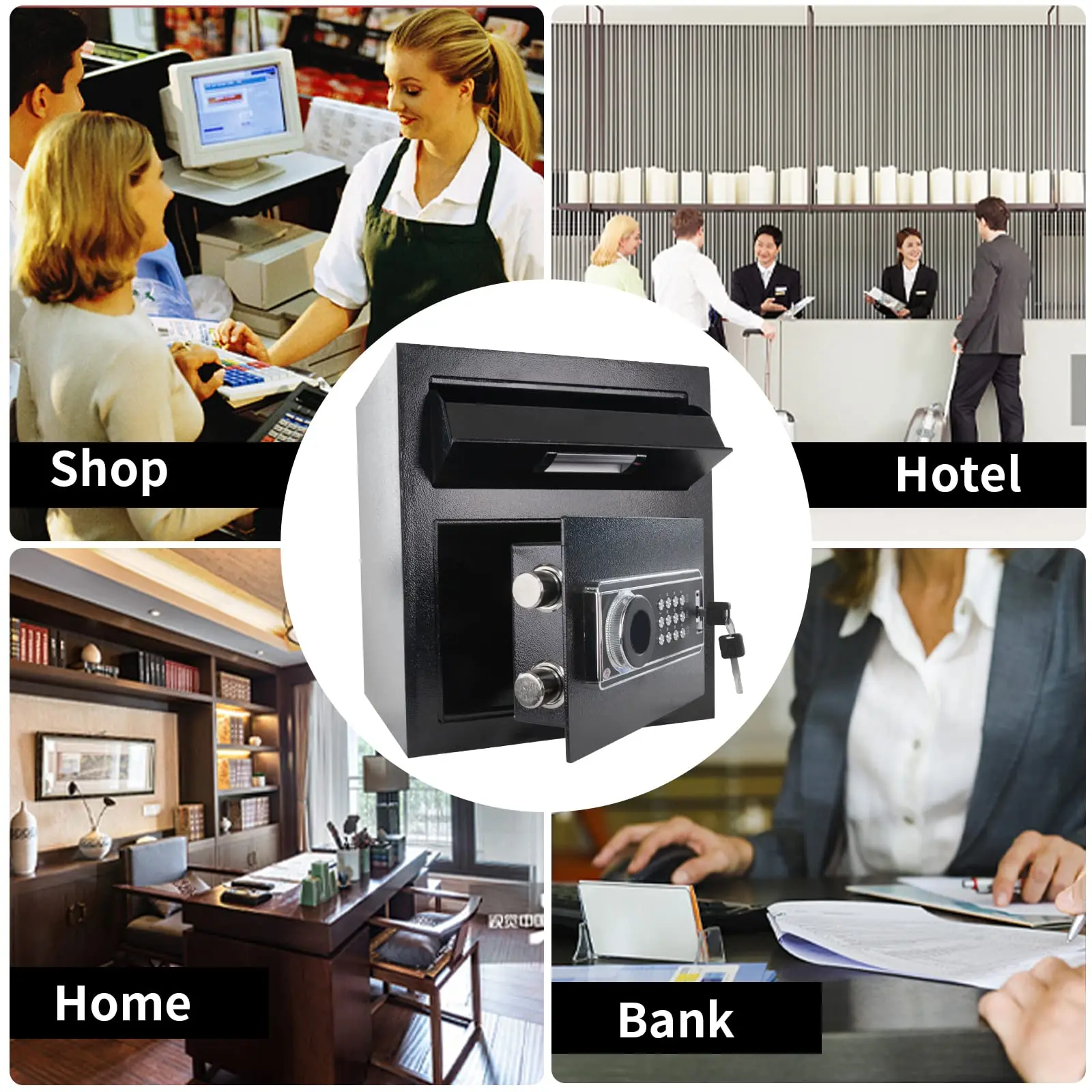 Home Office For Passport - - デジタルキーパッド付きセキュリティ金庫 家庭用 ビジネス オフィス ホテル
