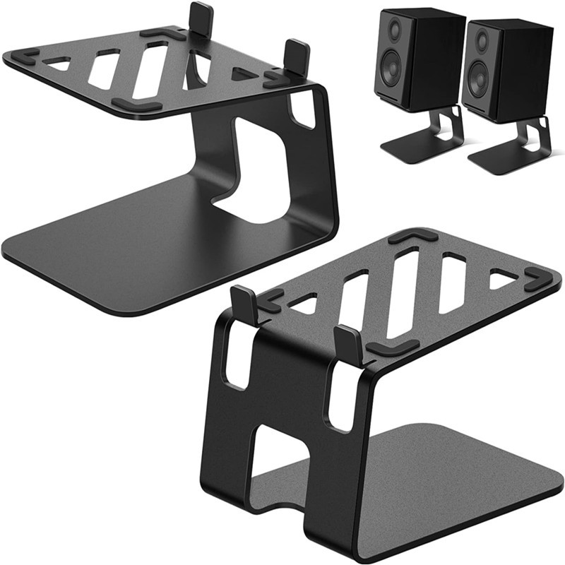 Monitor Riser Stand - 2個セット デスクトップスピーカースタンド デスクトップスタジオモニタースピーカー ブックシェルフスピーカースタンド 小型ブックシェルフスピーカー用ライザー