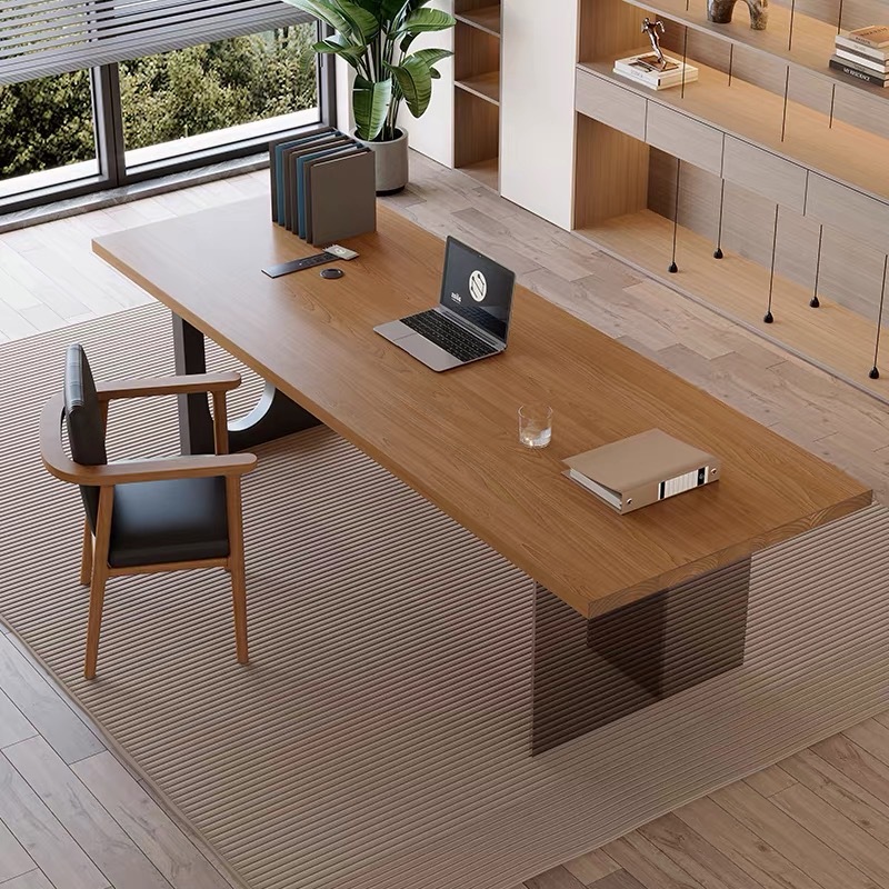 Home Office Furniture - イタリア製アクリル製フローティング木製オフィスデスクモダンシンプルリビングルームスタディデスクオフィスホーム家具タヴォロ・フリュッタンテFYFD