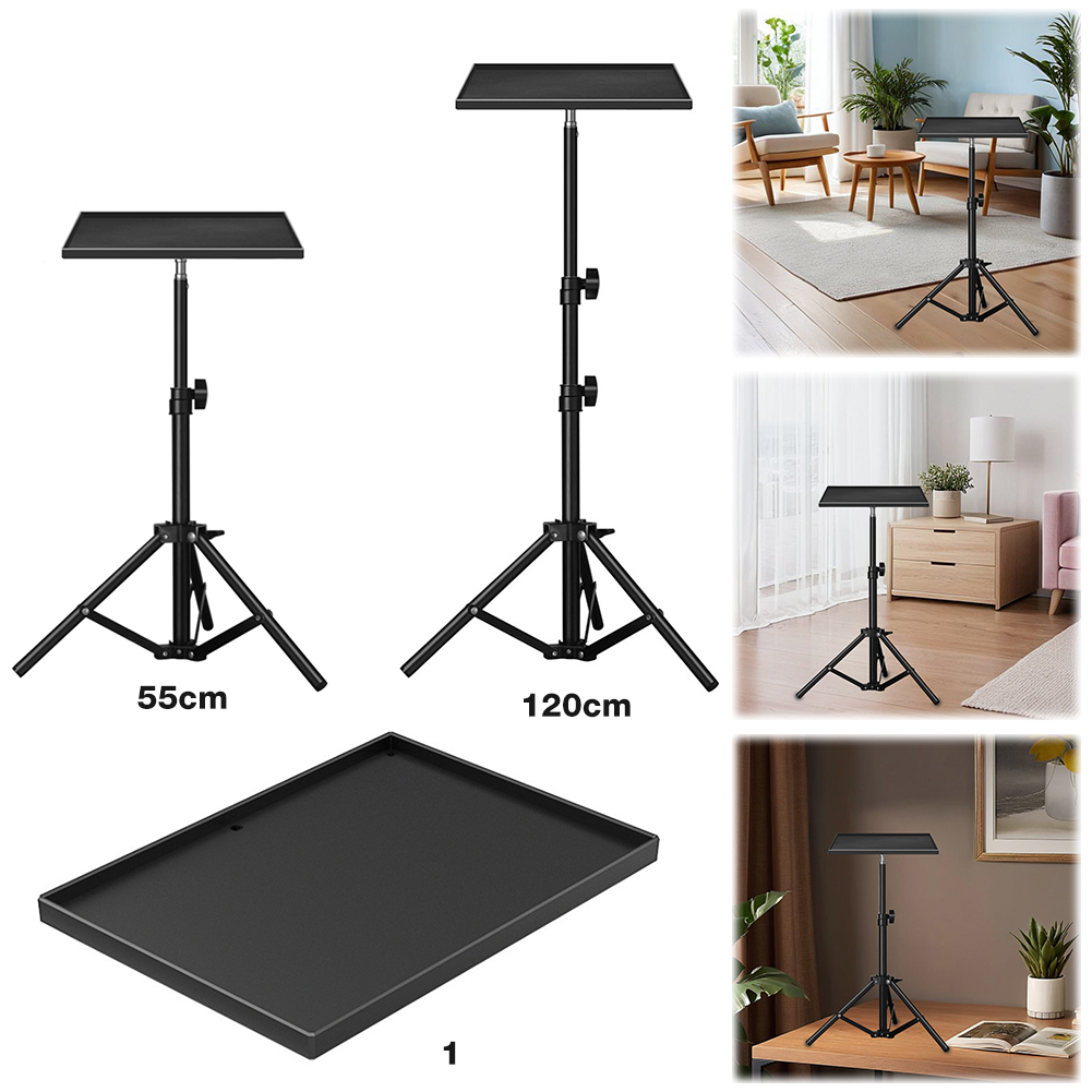 Monitor Riser Stand - ユニバーサルラップトッププロジェクター三脚スタンド 1/4 インチネジ三脚トレイ高さ調節可能な DJ 機器ホルダープロジェクターモニター用
