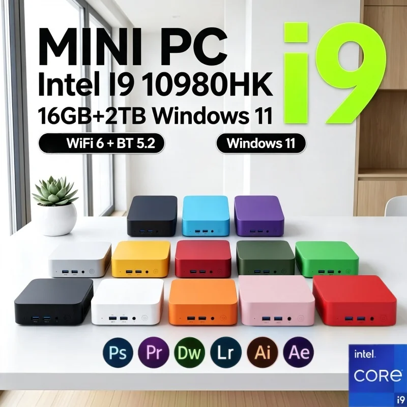Home Office Windows 11 - 軽量ミニPC インテルI9‑10980HK 16GB RAM 2TB SSD