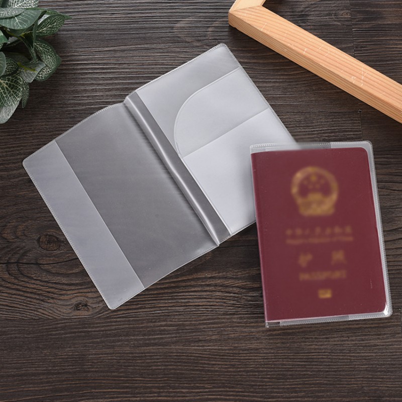 Home Office For Passport - パスポート保護カバー、透明なつや消しPVC素材、防水ドキュメントケース、家庭用オフィス収納用品、2 4個