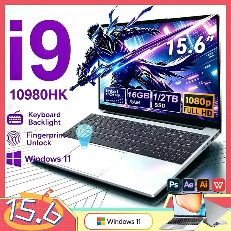 Home Office Windows 11 - 15.6インチ ポータブルノートパソコン インテル Core i9-10980HK 32GB