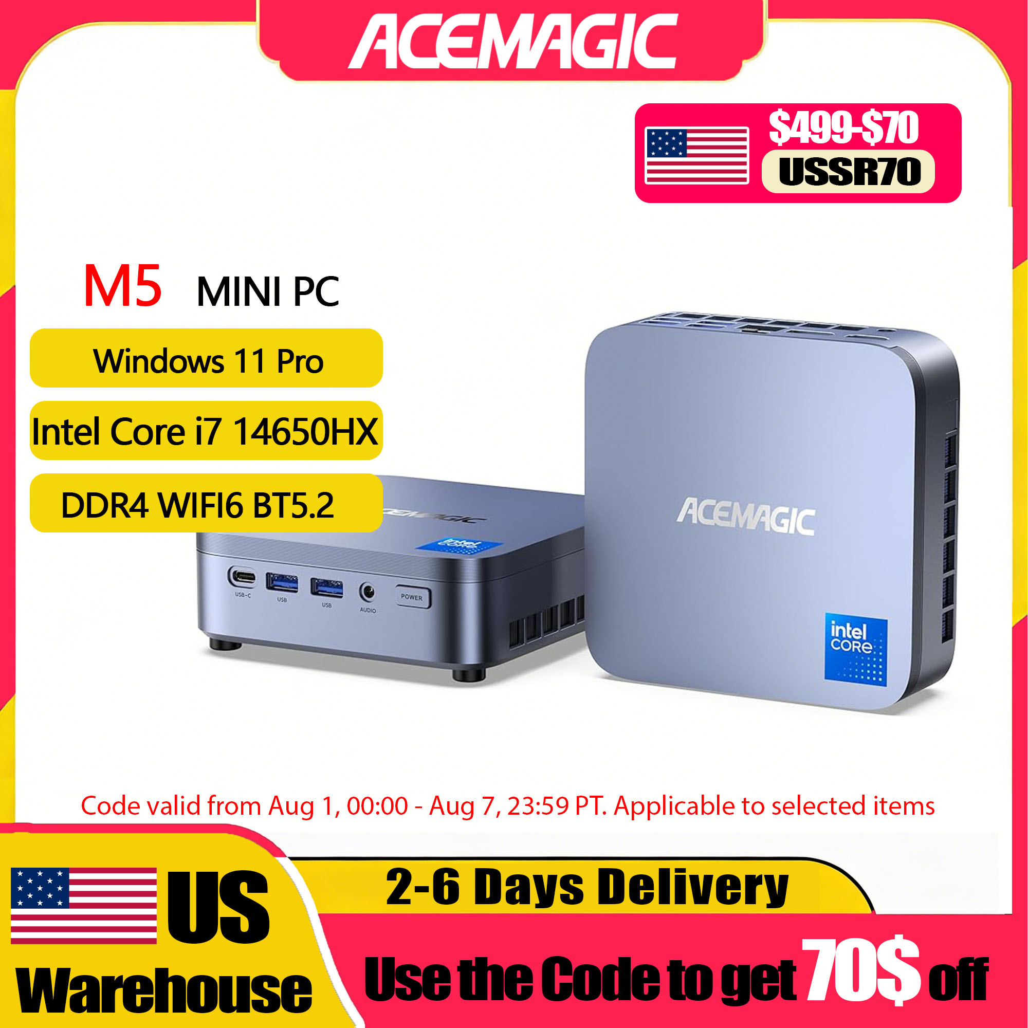 Home Office Windows 11 - ACEMAGIC M5ミニPC Windows 11 Pro Intel