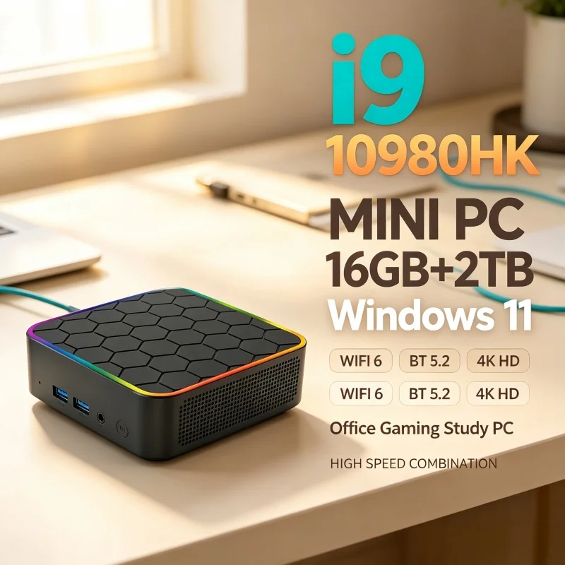 Home Office Windows 11 - パワフルなミニPCホスト インテルI9‑10980HK Windows 11 16GB RAM