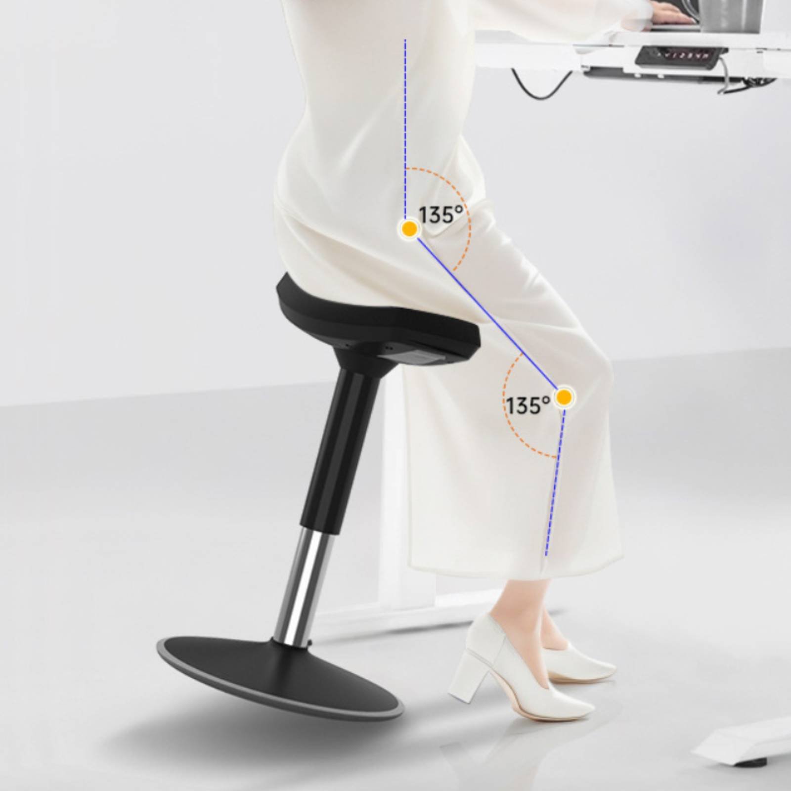 Home Office Furniture - サドルスツール 快適な長時間座れるサドルシートスツール オフィス、家庭用