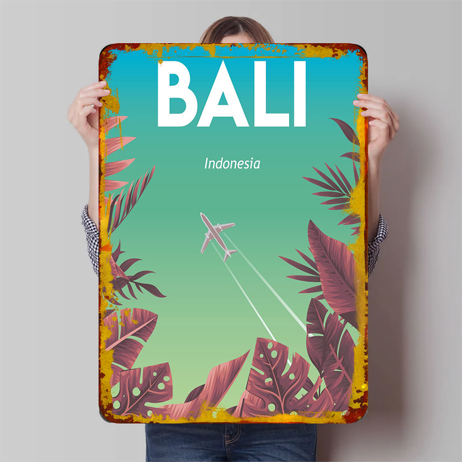 Home Office Bali - バリ島 インドネシア 風景 メタル ウォールアート トロピカル