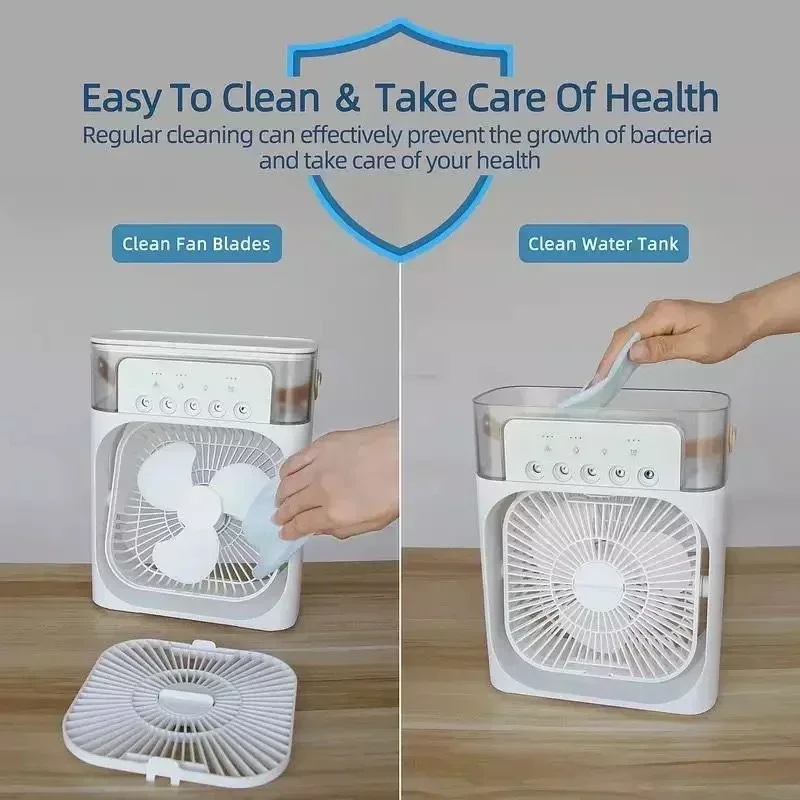 3in1ミニエアコン 家庭用コンパクトエアクーラー LEDナ - Home Office Gadgets のレビューと価格