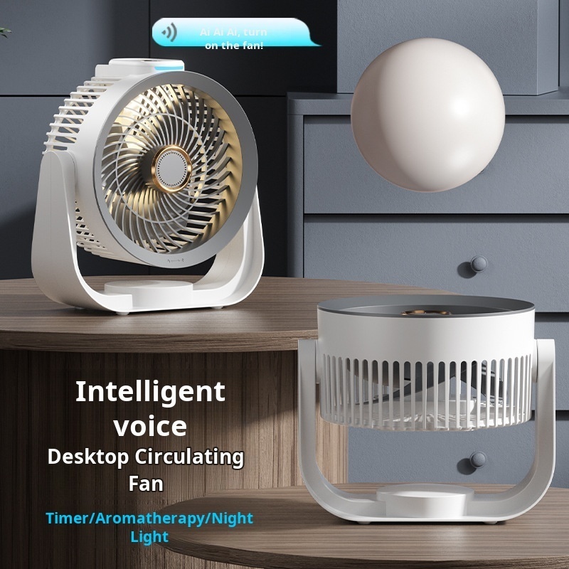 スマートデスクファン 音声起動ナイトライト 4段階速度調整可 - Home Office Gadgets のレビューと価格