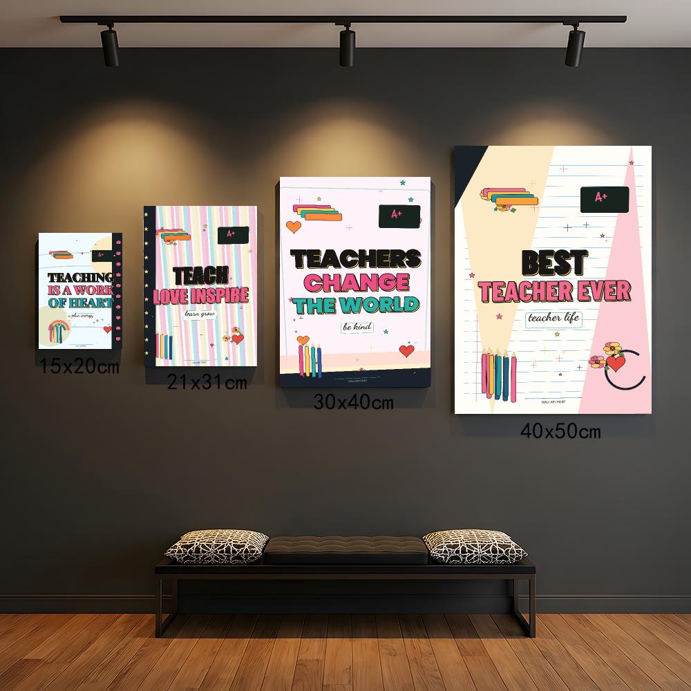 教師への感謝の言葉が書かれたウォールアートポスター、モダンな - Home Office Quotes のレビューと価格