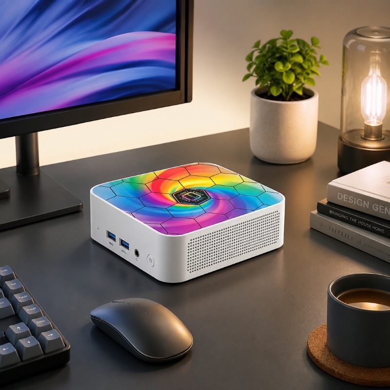 カラフルでコンパクトなスリムミニPC Core N150 W - Home Office Windows 11 のレビューと価格