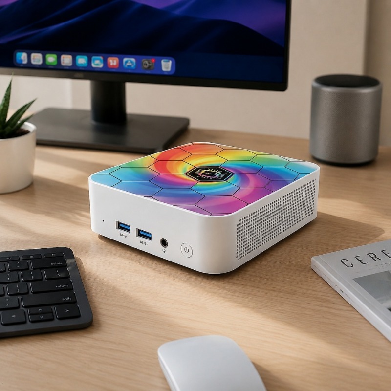 カラフルでコンパクトなスリムミニPC Core N150 W - Home Office Windows 11 のレビューと価格