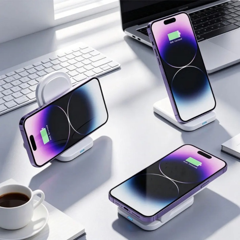 ポータブル折りたたみ式磁気ワイヤレス充電器スタンドデスクトッ - Home Office With View のレビューと価格