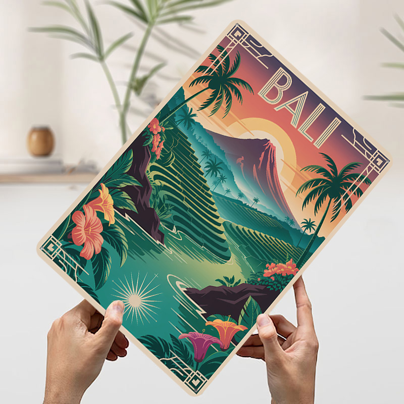 バリ旅行アールデコスタイルポスター、カスタマイズされたヴィン - Home Office Bali のレビューと価格