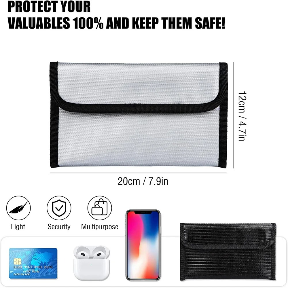 20x12cm 耐火防水収納バッグ 耐火安全ドキュメントポー - Home Office For Passport のレビューと価格