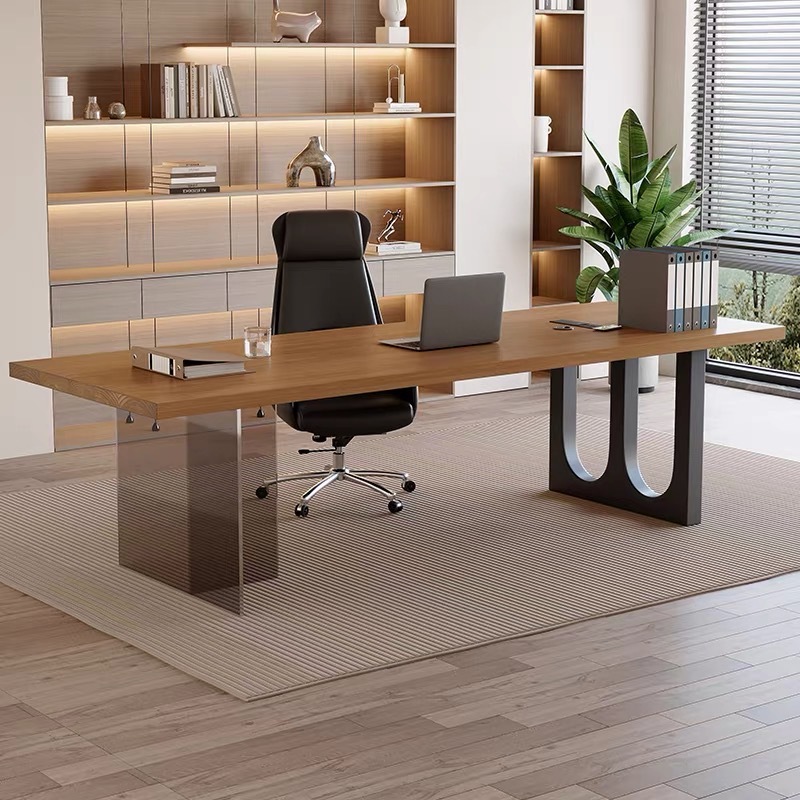 イタリア製アクリル製フローティング木製オフィスデスクモダンシ - Home Office Furniture のレビューと価格