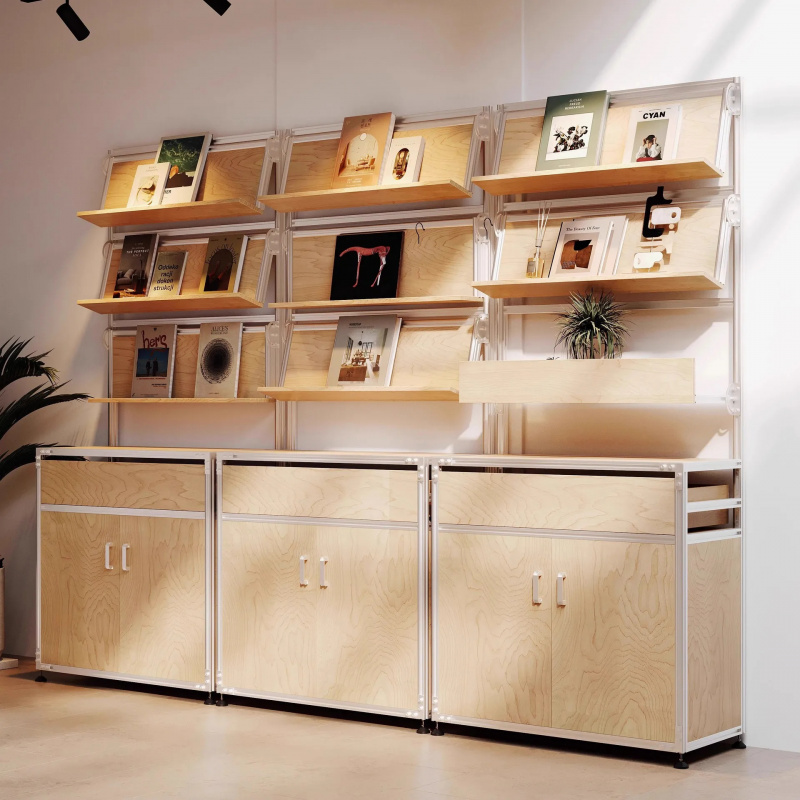 カスタムコーヒーショップ家具 モダンディスプレイ収納ラック  - Home Office Furniture のレビューと価格