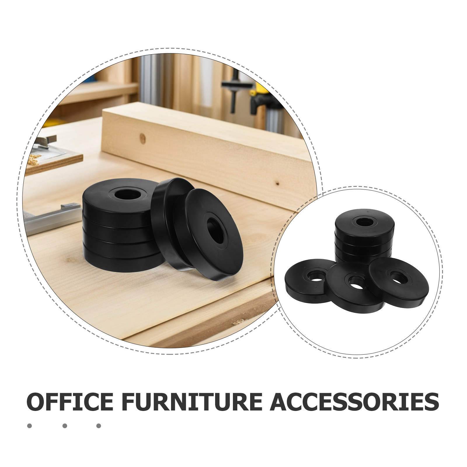 12個入りノンスリップ丸型キャスターパッド 家具床保護材 衝 - Home Office Furniture のレビューと価格