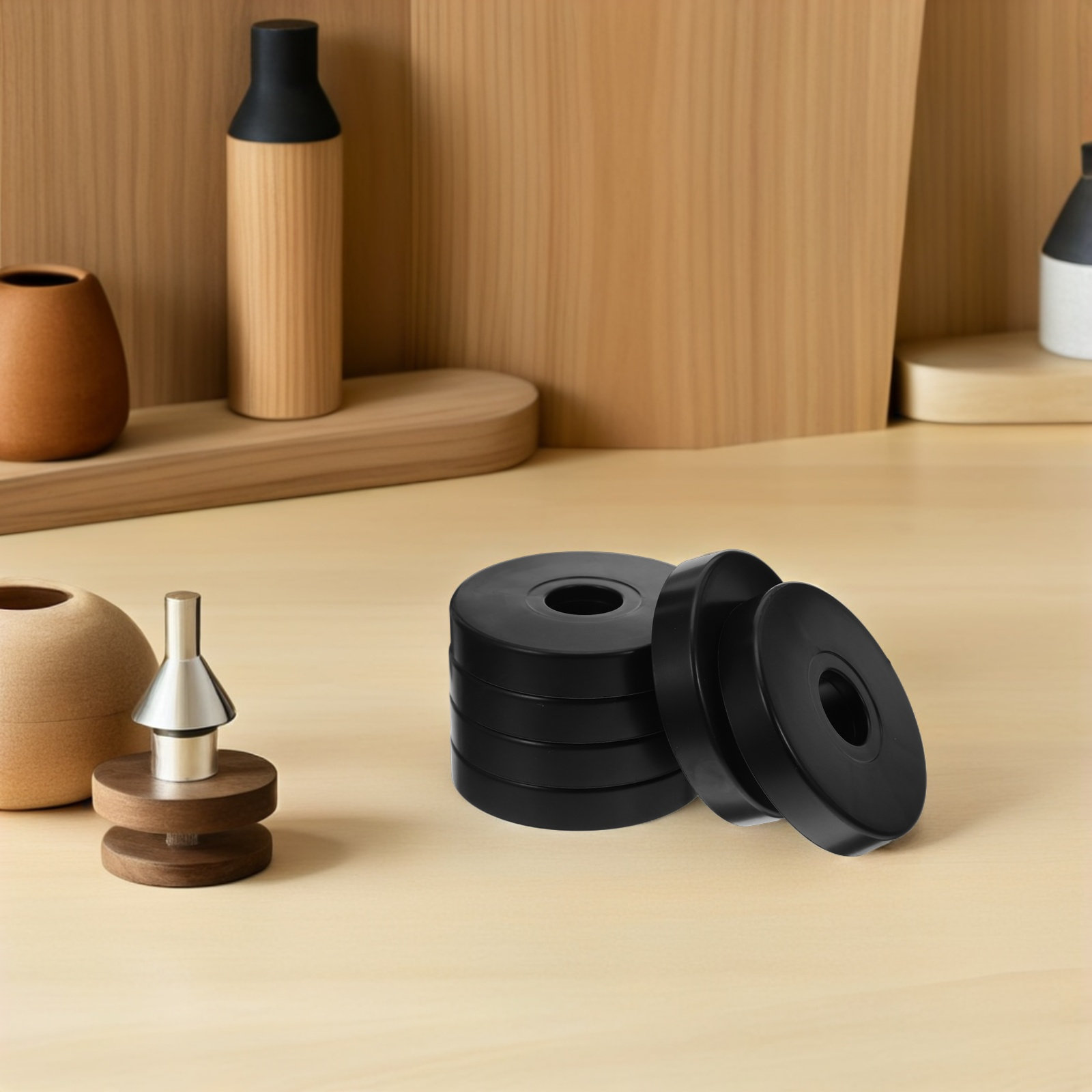 12個入りノンスリップ丸型キャスターパッド 家具床保護材 衝 - Home Office Furniture のレビューと価格