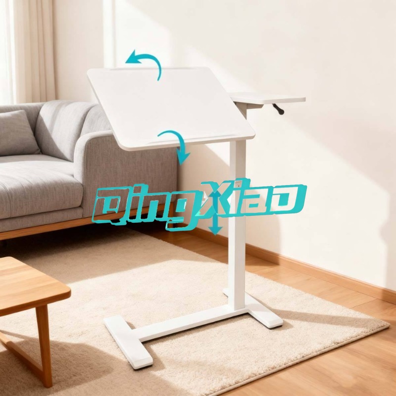 空気圧式高さ調節可能なモバイルデスク、両側フリップトップテー - Home Office For Two のレビューと価格