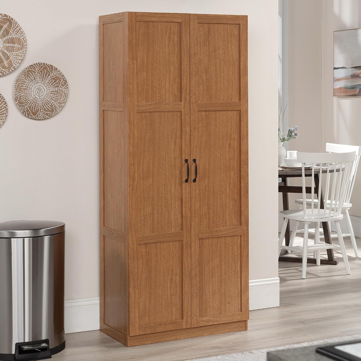 背の高い収納キャビネット、自立型キッチンパントリー収納オーガ - Home Office Furniture のレビューと価格