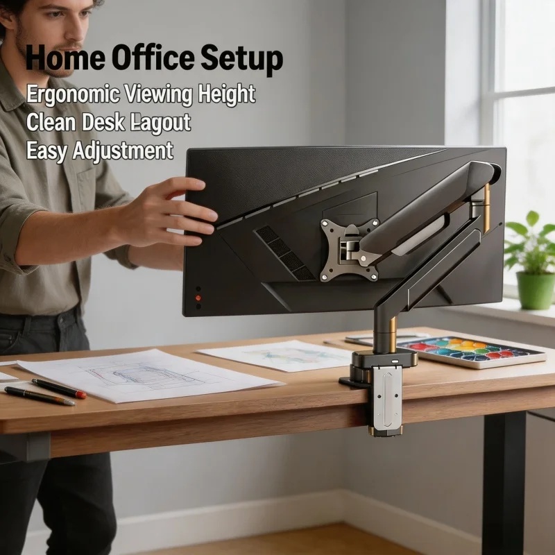 14インチ～32インチスクリーン用シングルモニターマウントブ - Monitor Riser Stand のレビューと価格