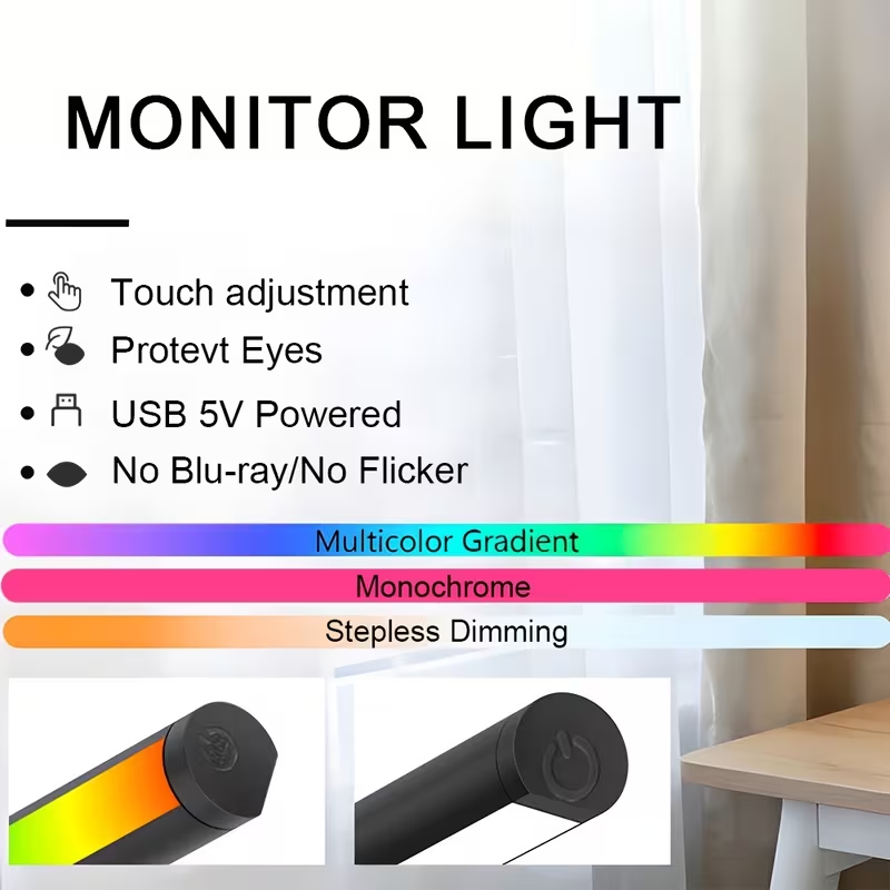 LEDコンピュータースクリーンハンギングライトバーUSBモニ - Home Office Gadgets のレビューと価格