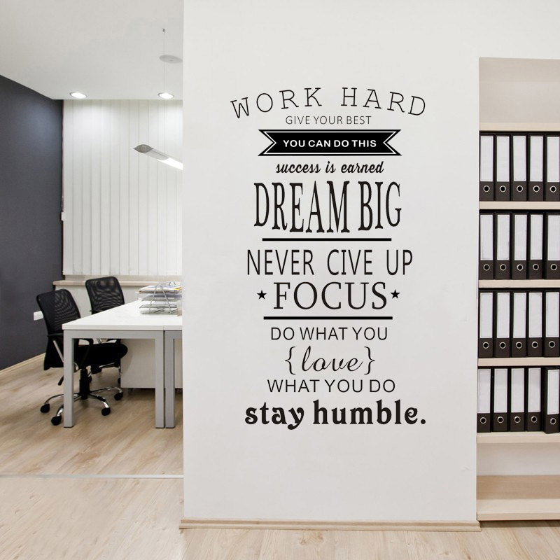 モチベーションを高める「Work Hard Dream Bi - Home Office Quotes のレビューと価格