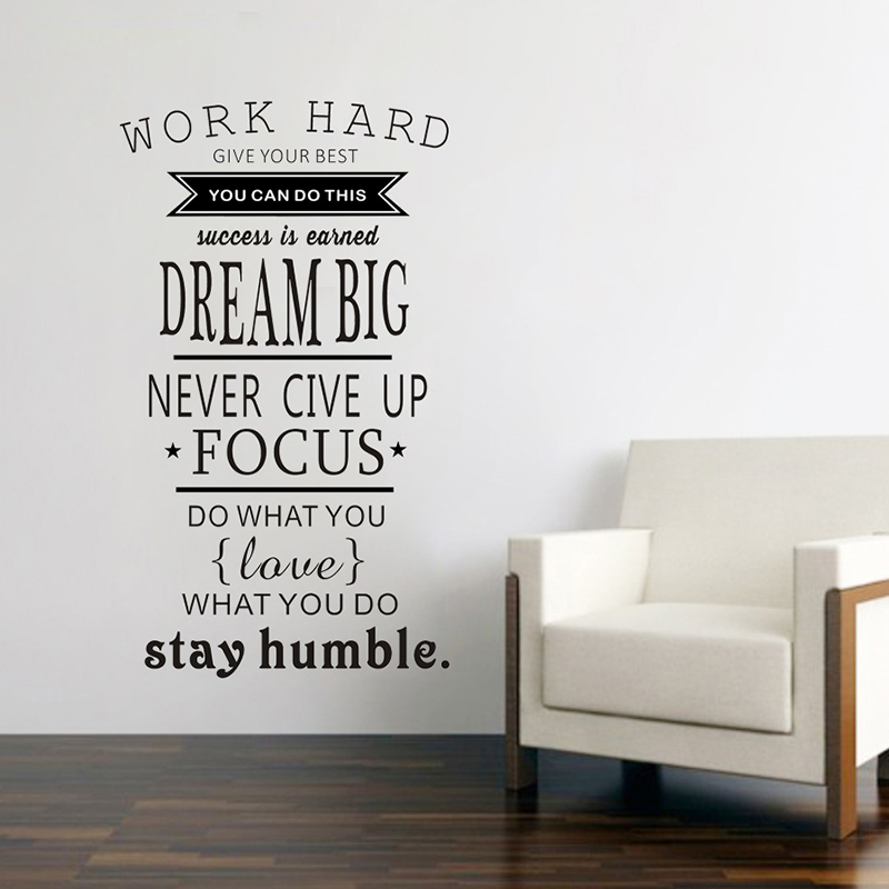 モチベーションを高める「Work Hard Dream Bi - Home Office Quotes のレビューと価格